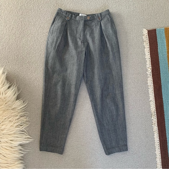 People Tree Pants - People Tree Organic Cotton Tapered Trousers UK 14